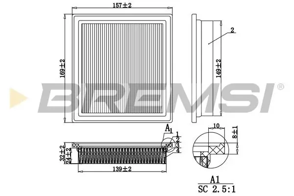 Luftfilter BREMSI FA1247