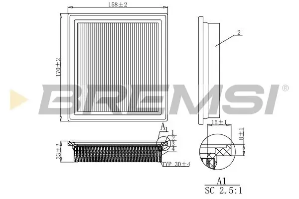 Luftfilter BREMSI FA1248