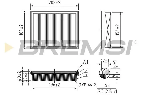 Luftfilter BREMSI FA1250