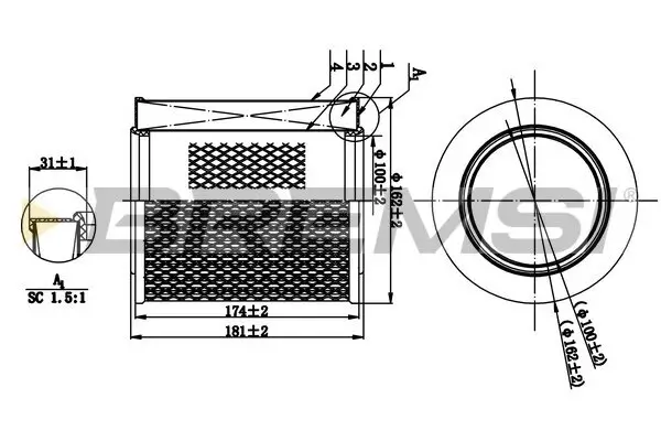 Luftfilter BREMSI FA1260