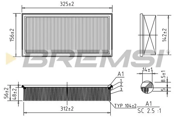 Luftfilter BREMSI FA1264