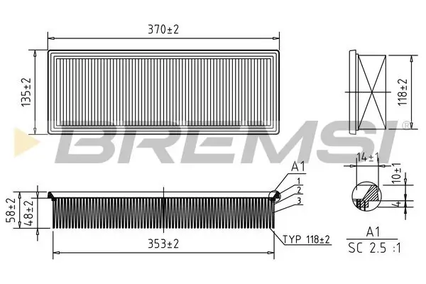 Luftfilter BREMSI FA1265