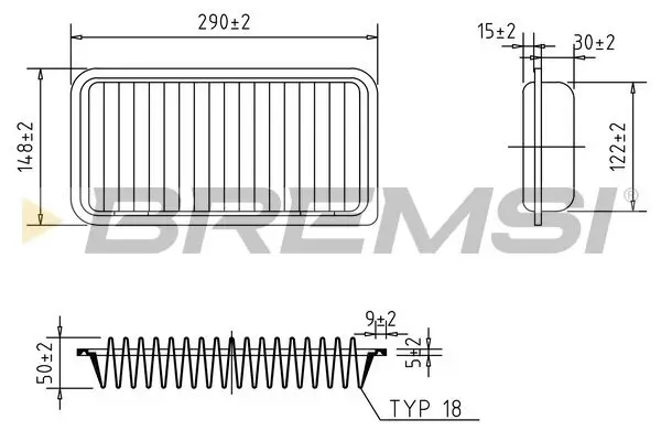 Luftfilter BREMSI FA1272