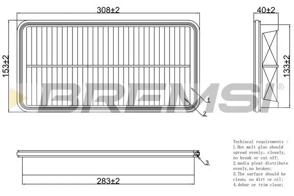 Luftfilter BREMSI FA1273