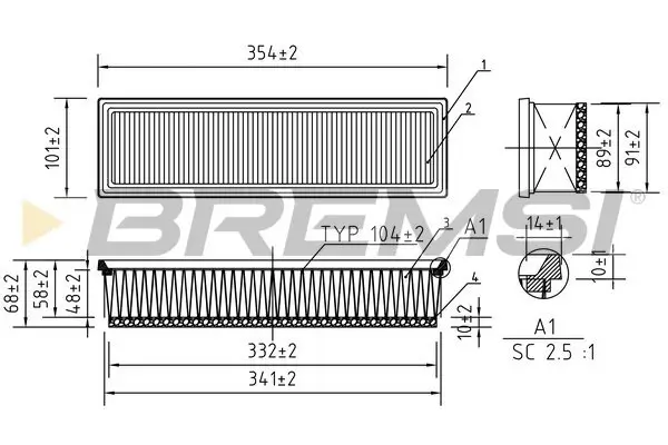 Luftfilter BREMSI FA1277