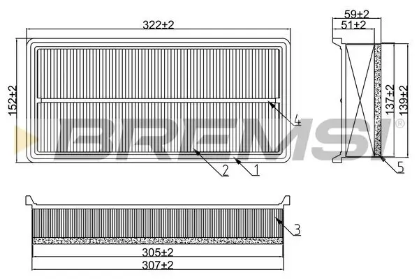 Luftfilter BREMSI FA1280
