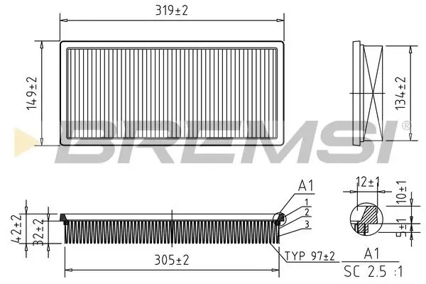 Luftfilter BREMSI FA1362
