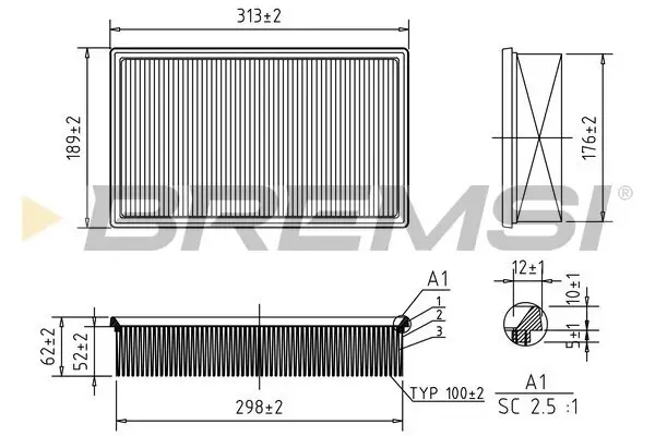 Luftfilter BREMSI FA1365