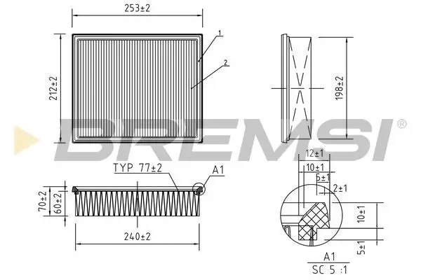 Luftfilter BREMSI FA1381