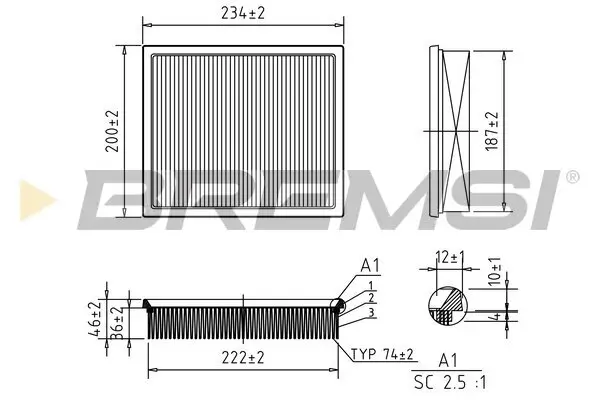 Luftfilter BREMSI FA1389
