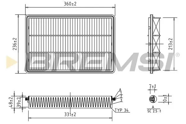 Luftfilter BREMSI FA1390