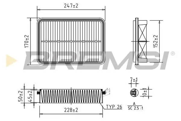 Luftfilter BREMSI FA1406
