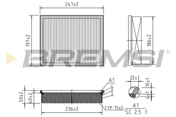 Luftfilter BREMSI FA1577