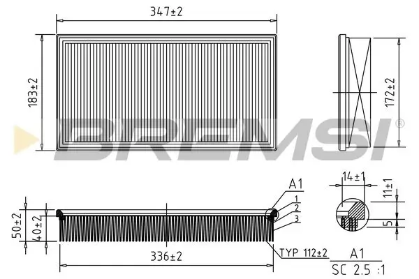 Luftfilter BREMSI FA1581