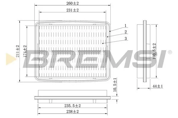 Luftfilter BREMSI FA1602