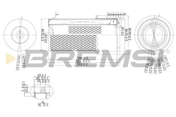 Luftfilter BREMSI FA1669