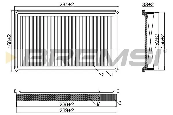 Luftfilter BREMSI FA1679