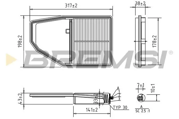 Luftfilter BREMSI FA1689