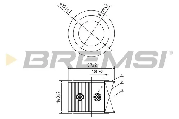 Luftfilter BREMSI FA2043