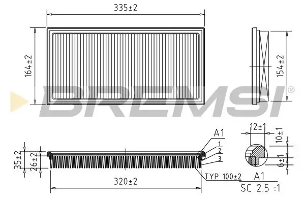Luftfilter BREMSI FA2067