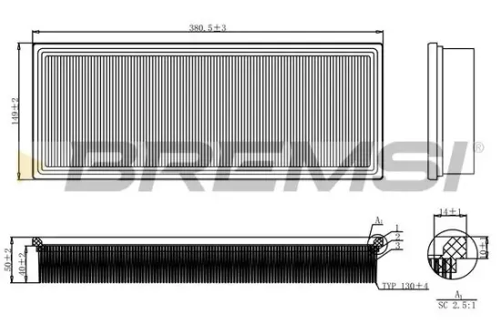 Luftfilter BREMSI FA2109 Bild Luftfilter BREMSI FA2109