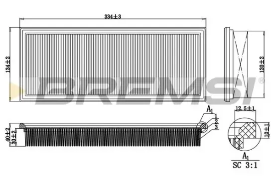 Luftfilter BREMSI FA2192 Bild Luftfilter BREMSI FA2192