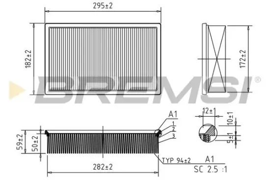 Luftfilter BREMSI FA2319 Bild Luftfilter BREMSI FA2319