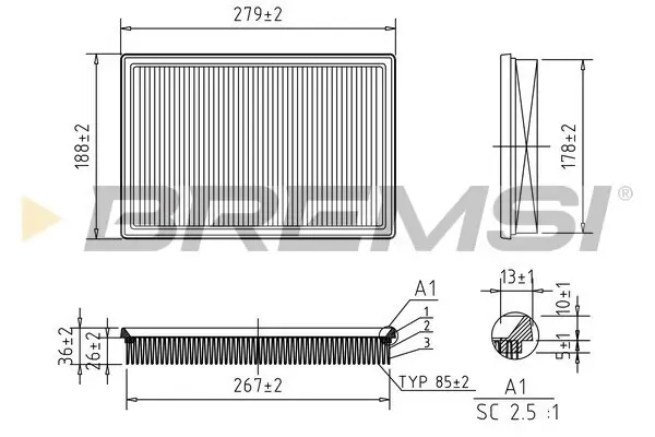 Luftfilter BREMSI FA2324