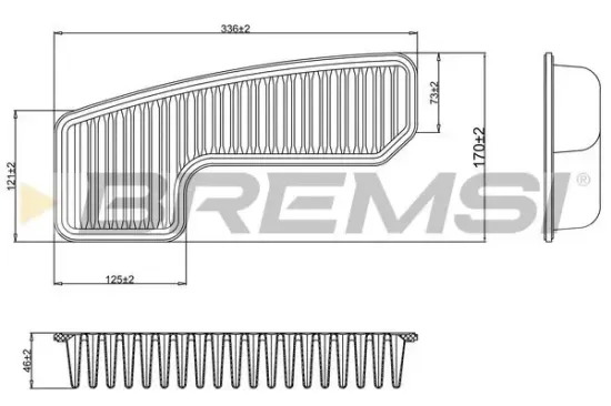 Luftfilter BREMSI FA2326 Bild Luftfilter BREMSI FA2326