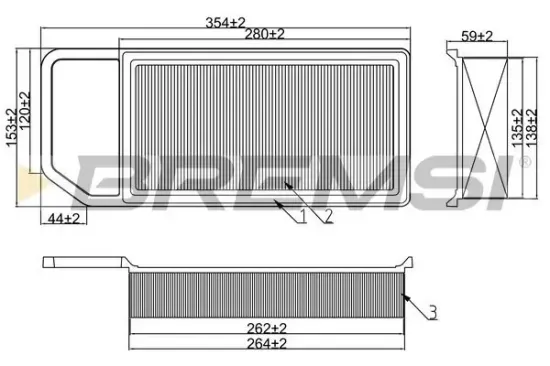 Luftfilter BREMSI FA2329 Bild Luftfilter BREMSI FA2329