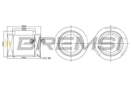 Luftfilter BREMSI FA2406 Bild Luftfilter BREMSI FA2406