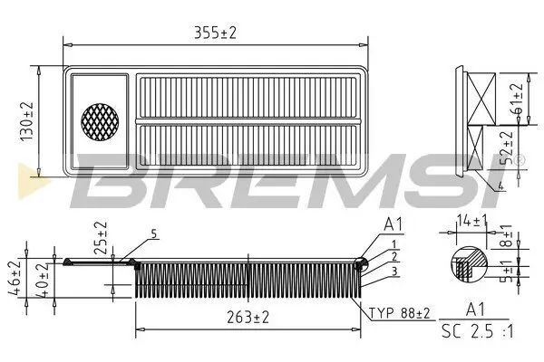 Luftfilter BREMSI FA2409