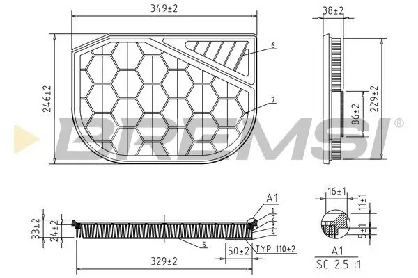 Luftfilter BREMSI FA2477