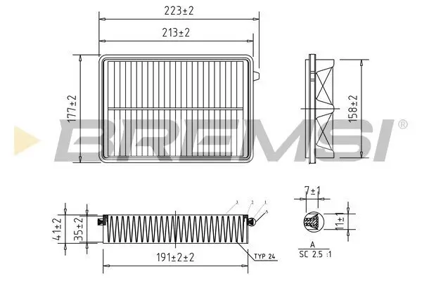 Luftfilter BREMSI FA2532