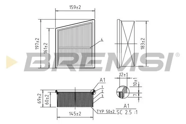 Luftfilter BREMSI FA2552