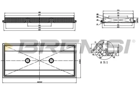 Luftfilter BREMSI FA2883 Bild Luftfilter BREMSI FA2883