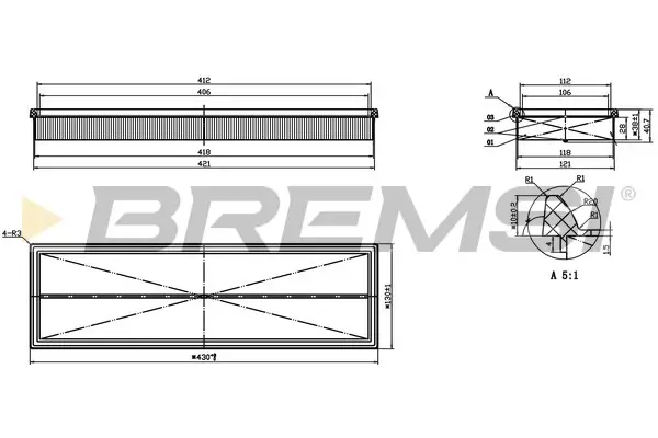Luftfilter BREMSI FA2886