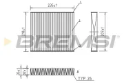 Filter, Innenraumluft BREMSI FC0068C