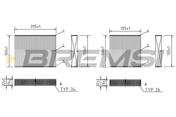 Filter, Innenraumluft BREMSI FC0070