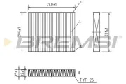 Filter, Innenraumluft BREMSI FC0073C