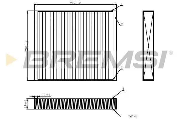 Filter, Innenraumluft BREMSI FC0073