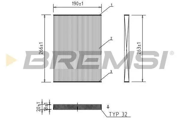 Filter, Innenraumluft BREMSI FC0076