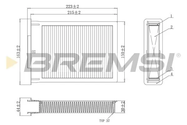 Filter, Innenraumluft BREMSI FC0077