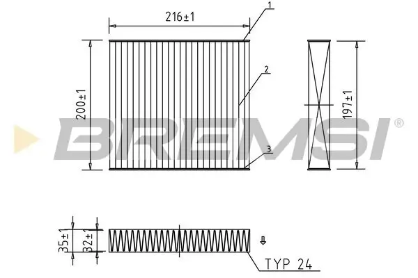 Filter, Innenraumluft BREMSI FC0078A