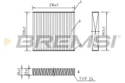 Filter, Innenraumluft BREMSI FC0078A