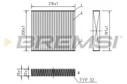 Filter, Innenraumluft BREMSI FC0078