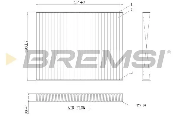Filter, Innenraumluft BREMSI FC0081A