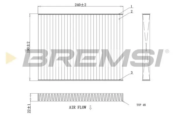 Filter, Innenraumluft BREMSI FC0081