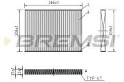 Filter, Innenraumluft BREMSI FC0084