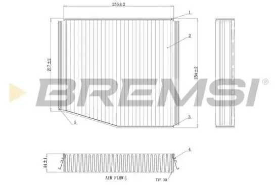 Filter, Innenraumluft BREMSI FC0087C Bild Filter, Innenraumluft BREMSI FC0087C